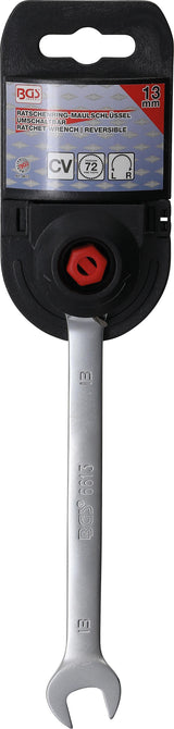 Kombinuotas raktas su terkšle | su reversu | 13 mm (6613)