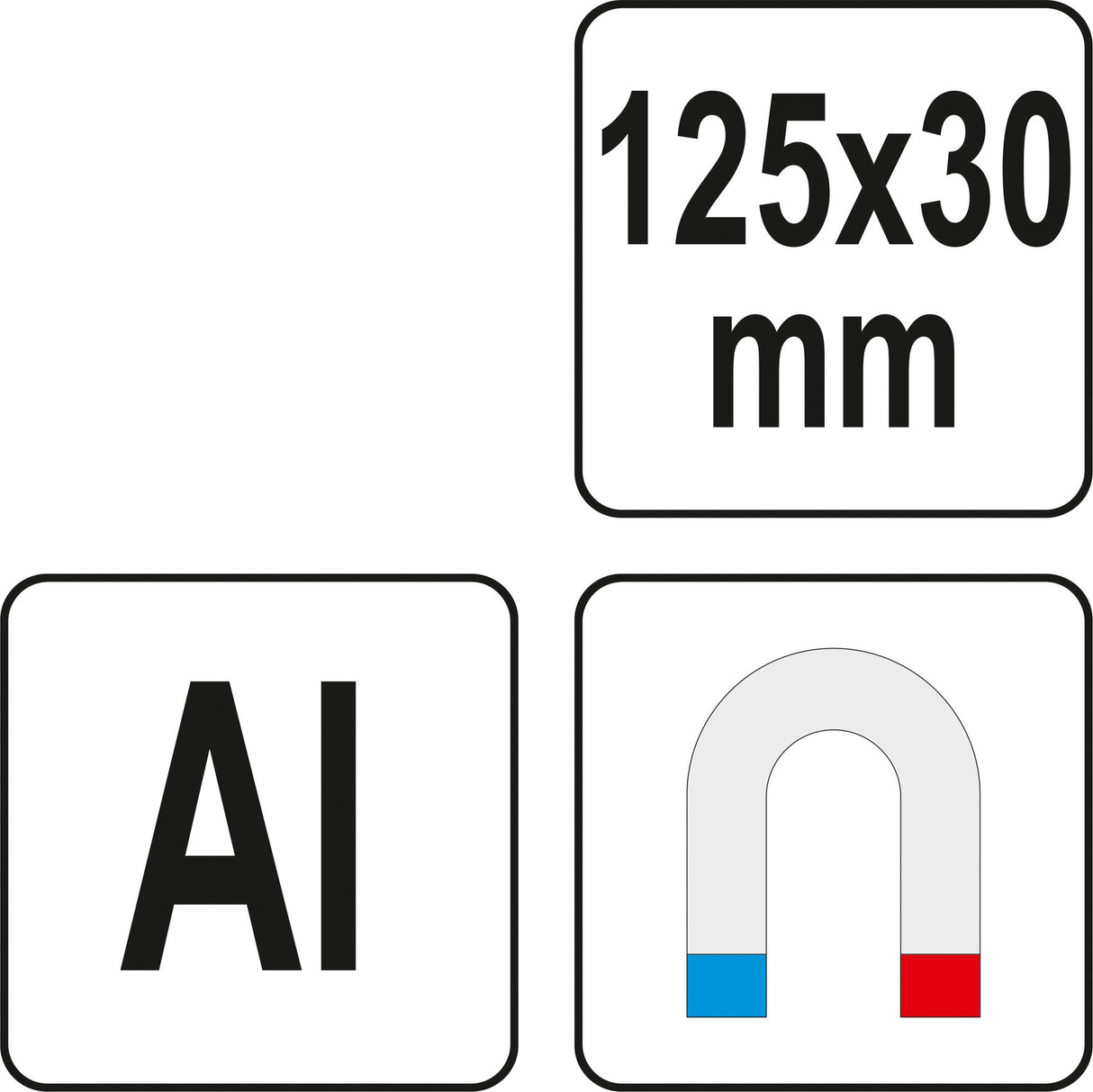 Spaustuvų lūpų apsaugos gumuotos | Aliuminis | 125 mm | 2 vnt. (YT-65002)