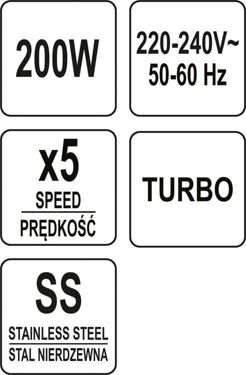 Rankinis mikseris / plakiklis | su baze | 5 greičiai | 200-250W (67781)