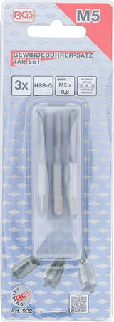TAP SET | STARTER, PLUG, BOTTOMING TAP | HSS-G | M5 X 0.8 | 3 PCS. (932)