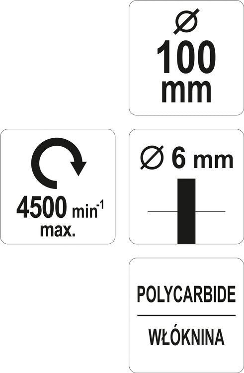 Abrazyvinis šlifavimo diskas | juodas | Ø 100 mm (YT-47802)