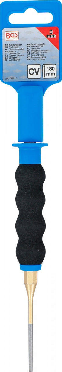 Išmušėjas bukas | neslidi ergonomiška rankena | 180 mm | 3 mm (74591-3)