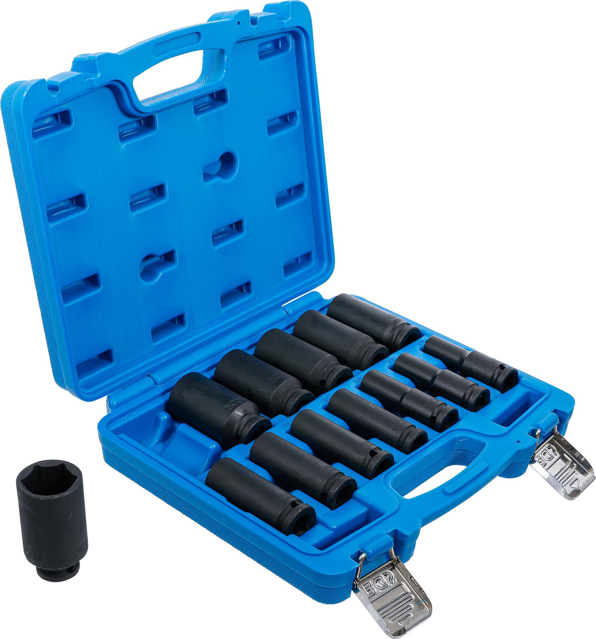 Smūginės galvutės ilgos | šešiakampės | 12,5 mm (1/2") | Coliniai dydžiai | 13 vnt. (5208)