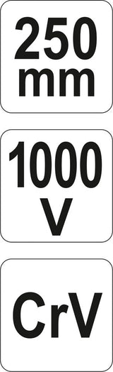 Replės aukštos įtampos laidams perstatomos 250mm, VDE 1000V (YT-21161)