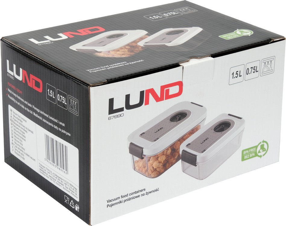 Vakuuminiai indai | su datos nustatymu | 2 vnt. (67890)