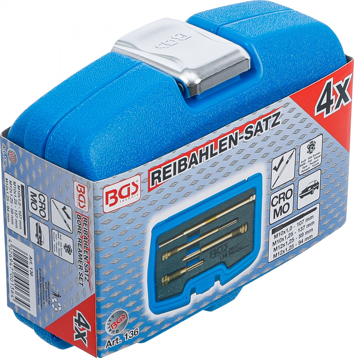 Plėtiklių/valiklių rinkinys kaitinimo žvakių lizdams | 4 vnt. (136)