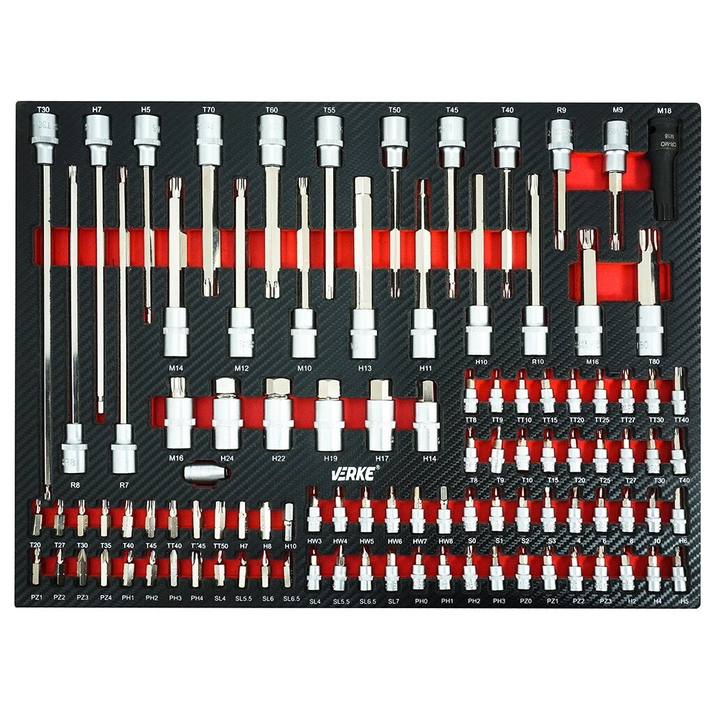 Įrankių spintelė ant ratukų XXL MAX | su įrankiais | 7 stalčiai / 1 durelės | 298 įrankiai (H70078)