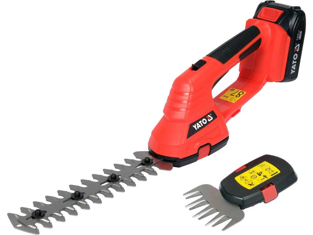 Žirklės krūmams ir žolei akumuliatorinės | 18V | be baterijų (YT-828356)