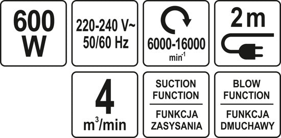 Oro pūstuvas | 600W (YT-85170)