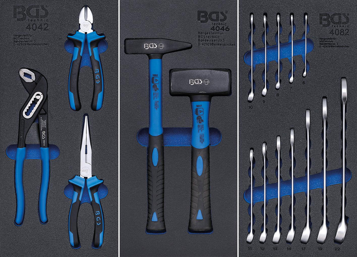 Įrankių spintelė su ratukais | 7 stalčiai | žemesnis aukštis | su 209 įrankiais (4140)