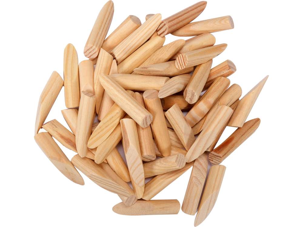 Medinių kaiščių rinkinys | naudojami kaip sujungimai / fiksatoriai | 50 vnt. (24095)