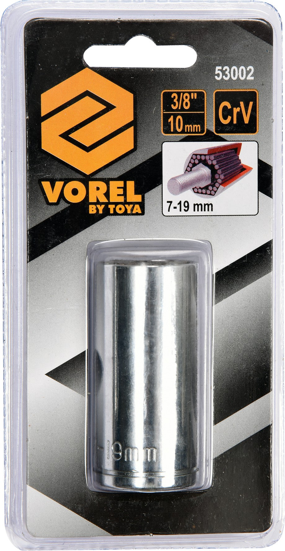 Galvutė universali ilga | 10 mm (3/8") | 7 - 19 mm (53002)