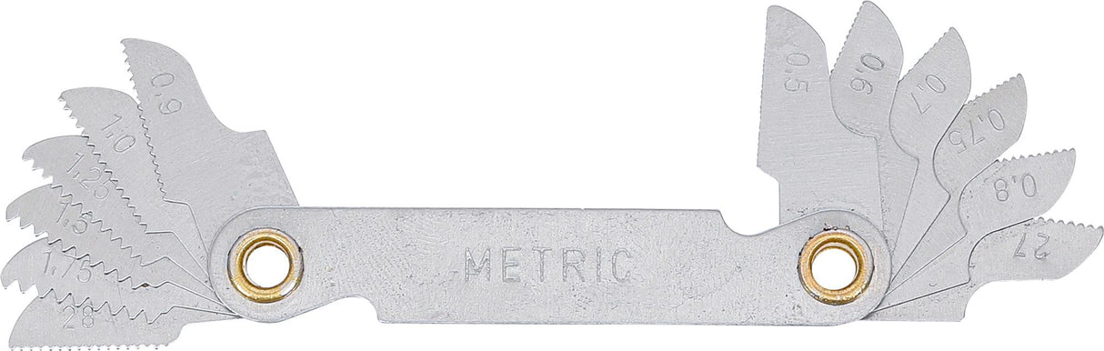 Sriegio matuoklis | 12 lapelių | Metrinė 0,5 - 1,75 mm (71039-12)