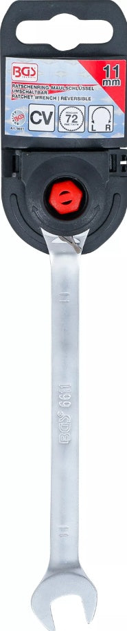 Kombinuotas raktas su terkšle | su reversu | 11 mm (6611)