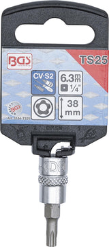 Antgalis įpresuotas | 6,3 mm (1/4") | T-Star (Torx) penkiakampis TS25 (5184-TS25)
