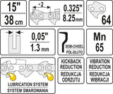 Grandinė pjūklui 15" .325" 0,05" 64 dantys (YT-84945)