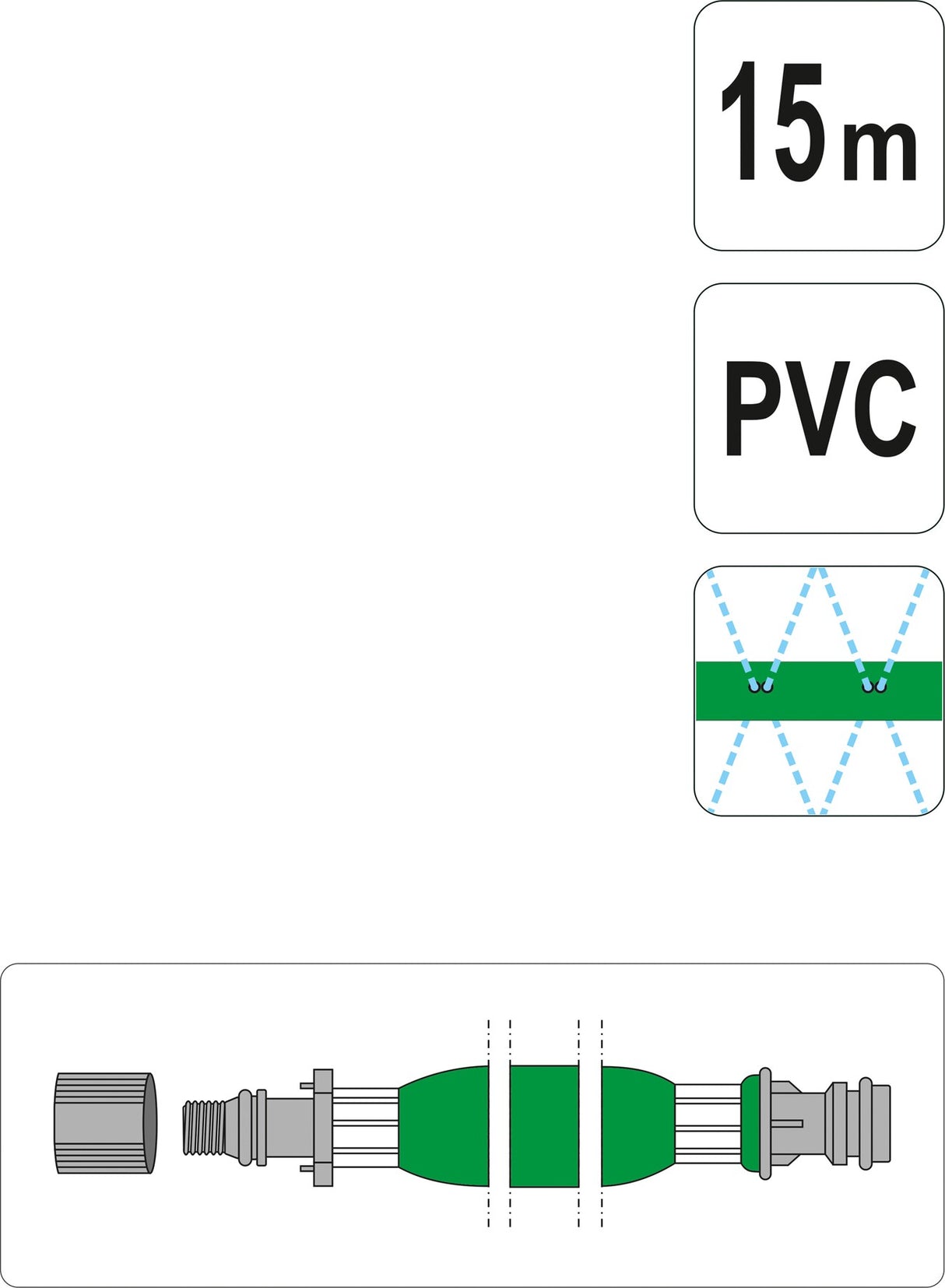 Žarna | vejos ir sodo augalų drėkinimui | 15 m (89361)