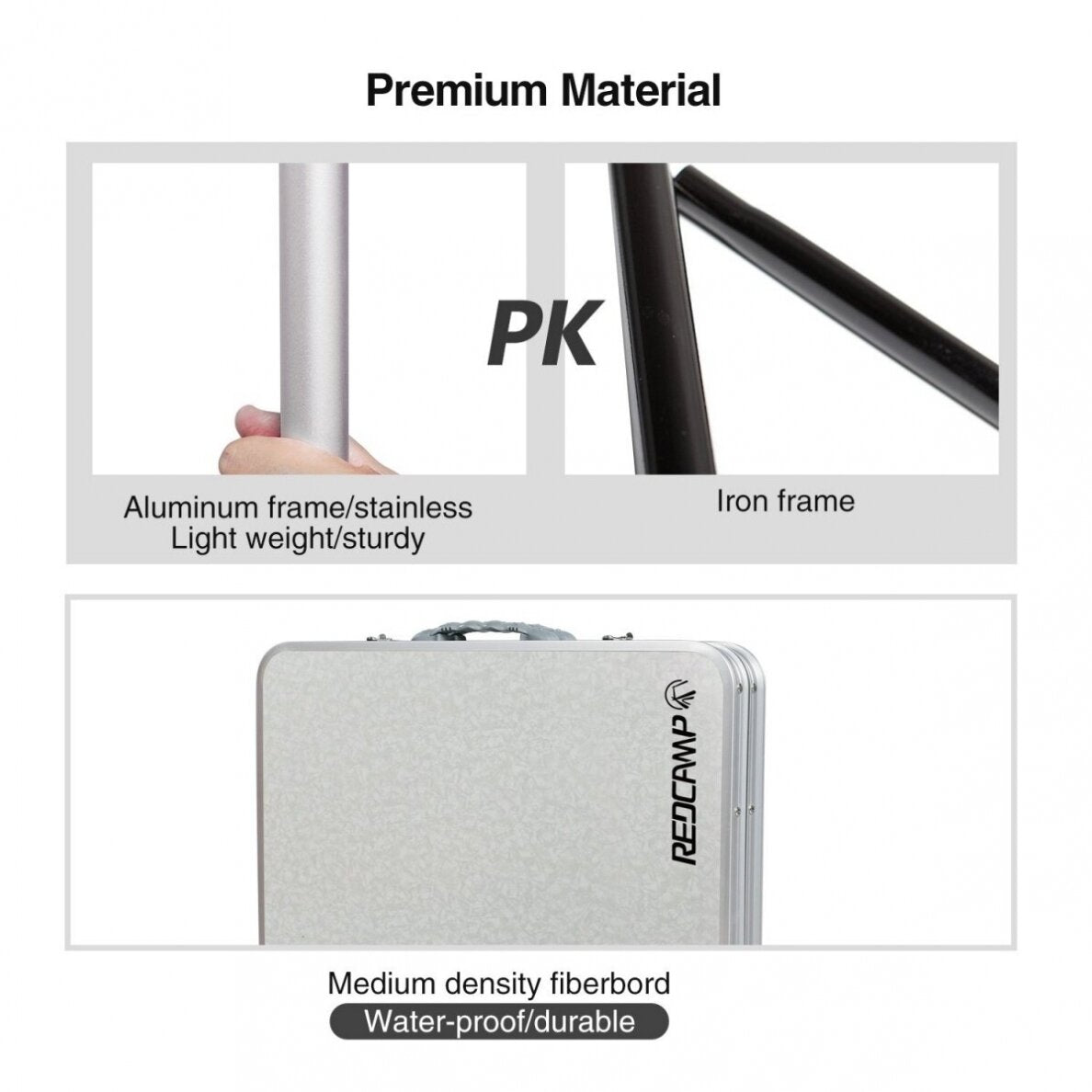 Sulankstomas stalas / prekystalis | aliuminis | reguliuojamas aukštis (LC01)