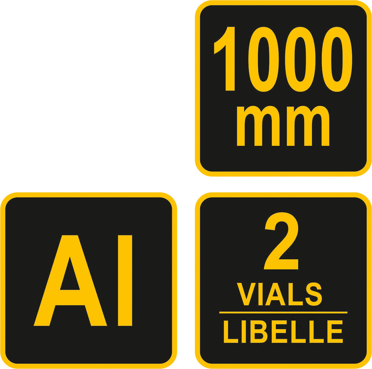 Алюминиевая линейка-уровень | 2 глазка | 1000 mm