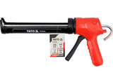 Pistoletas silikonui su srauto stabdymo vožtuvu 230 mm | 300 ml (YT-67501)