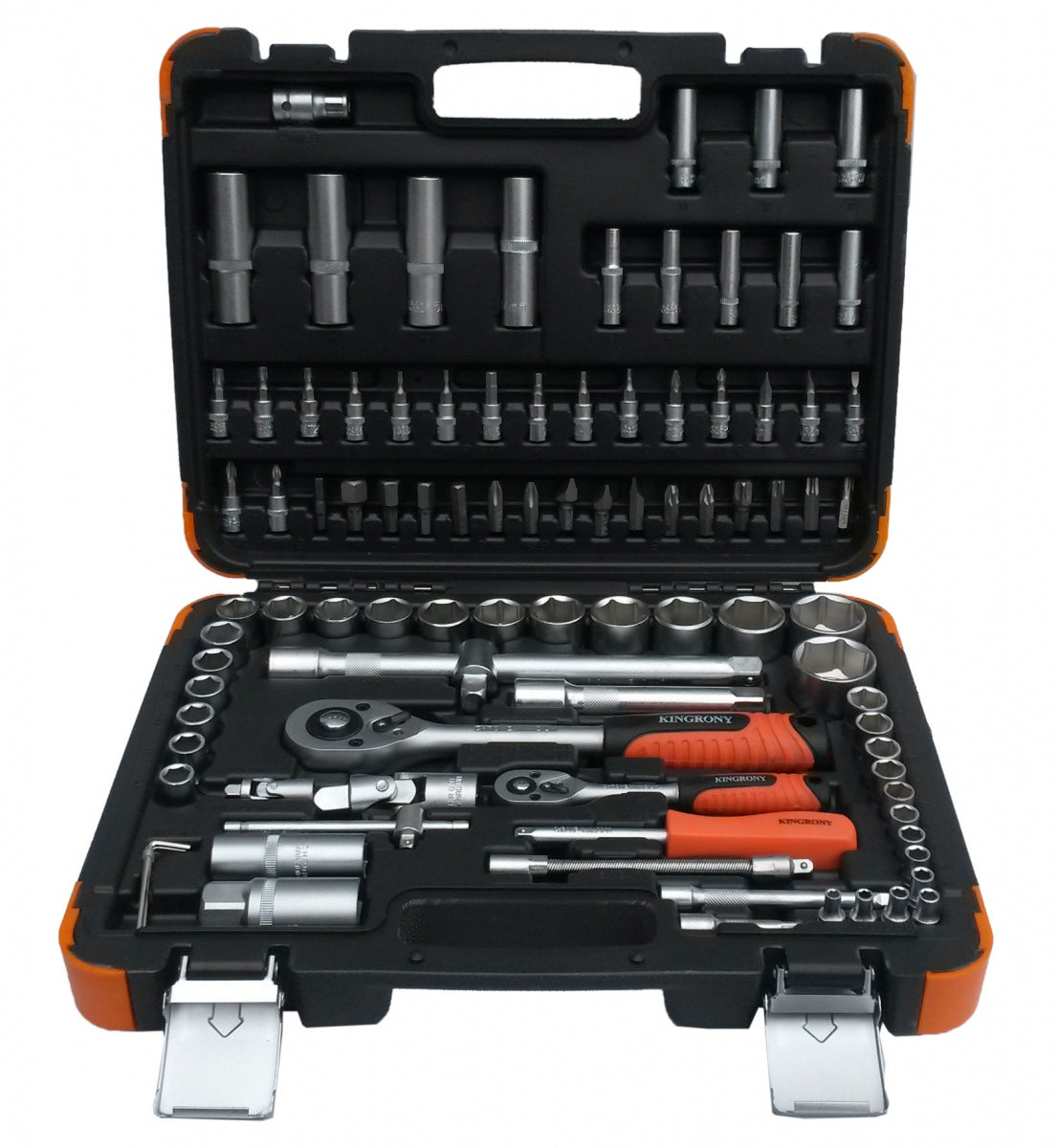 Galvučių ir raktų komplektas 94 dalių, 1/4" + 1/2" (KR121094C)