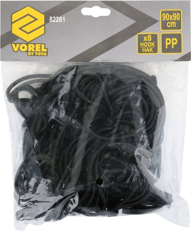 Tinklas bagažinei | su kabliais | 90 x 90 cm (82261)