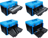 Įrankių rinkinys | 6,3 mm (1/4") / 10 mm (3/8") / 12,5 mm (1/2") | Metriniai ir colių dydžiai | 300 vnt. (74000)