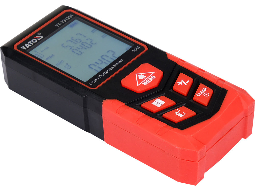 Lazerinis atstumo matuoklis | 0,05-50 m (YT-731251)
