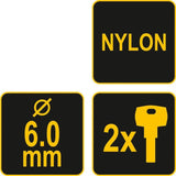 Spyna pakabinama | 45mm | atspari vandeniui | Nylon (77100)