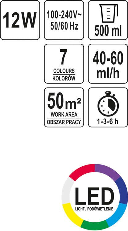 Aromato difuzorius su aromaterapijos funkcija | oro drėkintuvas | nuotolinis valdymas (66903)