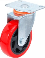 SWIVEL CASTOR | RED/BLACK | Ø 100 MM (80663)