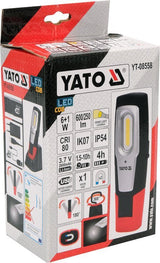 Аккумуляторная рабочая лампа | 6W COB, 600LM + 250LM, LI-ION 3.7V 2600MAH, IK07, IP54, CRI80