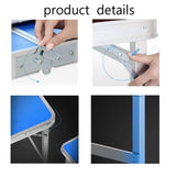 Sulankstomas stalas / prekystalis | aliuminis | kvadratinis vamzdis | reguliuojamas aukštis (LC02)