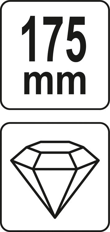 Stiklo rėžtukas | deimantiniu antgaliu | plieninė galvutė (YT-37390)