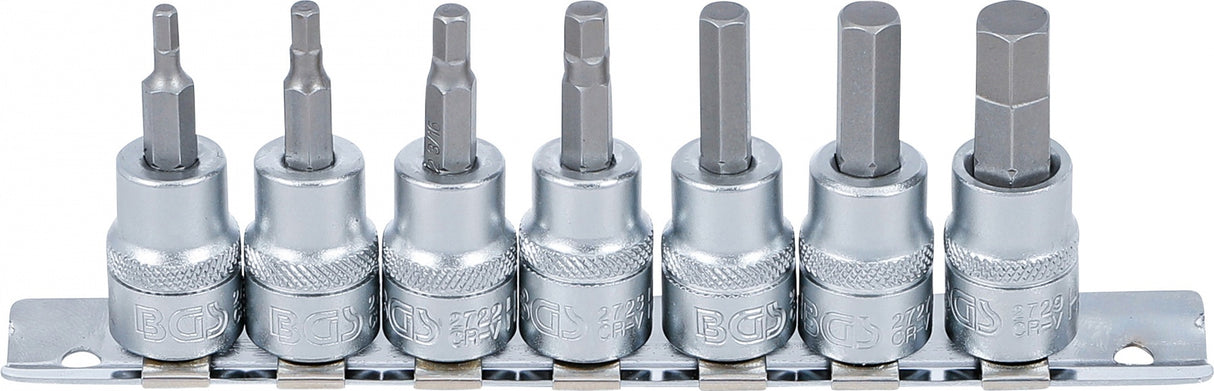 Набор бит | 10 mm (3/8") | шестигранник 1/8" - 3/8" | дюймовые размеры | 7 шт.