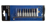 Įpresuotų antgalių rinkinys | 6.3 mm (1/4") | T-Star (Torx) T10 - T50 | 9 vnt. (KR144010)