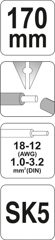Replės laidų nužievinimui | 1,0-3,2 mm2 (YT-2276)