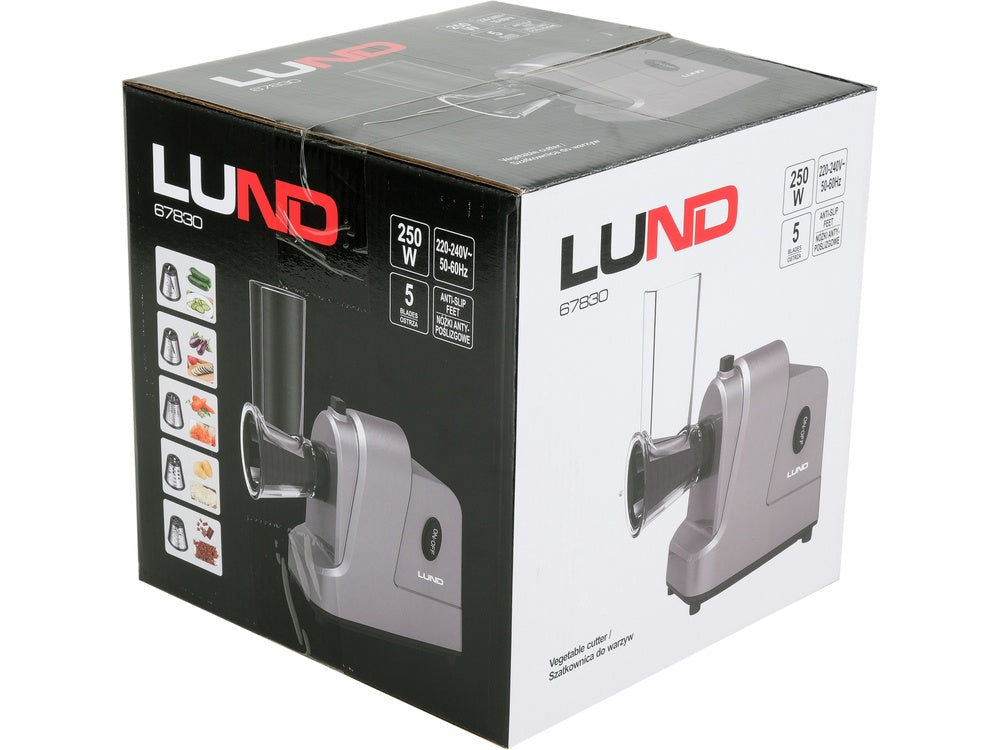 Elektrinė daržovių, vaisių trintuvė / pjaustyklė 250W, 5 peiliai (67830)