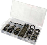 Sandarinimo žiedų asortimentas | metalas / guma  NBR 70 | 150 vnt. (YT-068582)