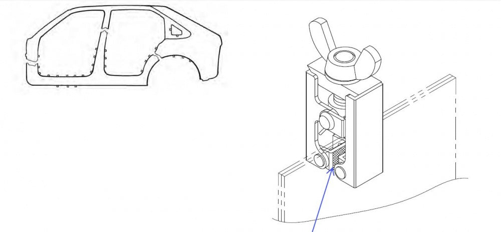 Spaustuvų rinkinys suvirinimo darbams | mini | 4 vnt. (ND2206)