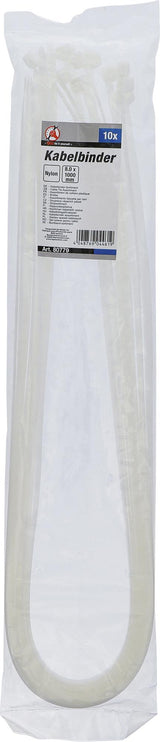 Suveržimo dirželiai | balta spalva | 8.0 x 1000 mm | 10 vnt. (80779)