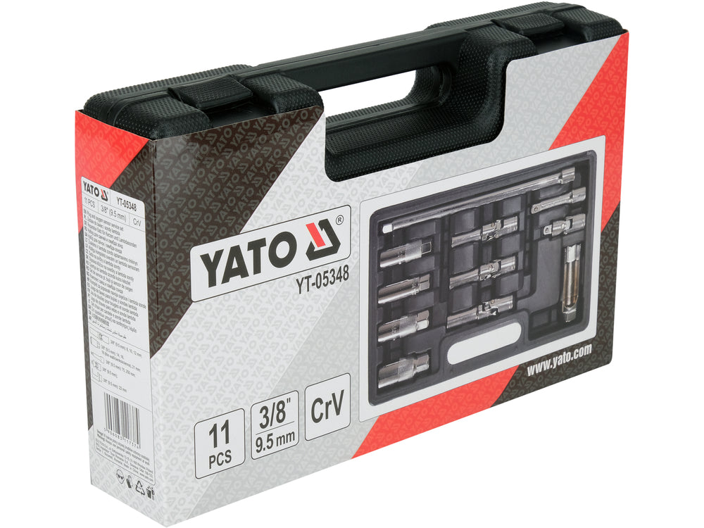 Kaitinimo / uždegimo žvakių ir lambdazondo galvučių rinkinys | 3/8”  | 11 vnt (YT-05348)