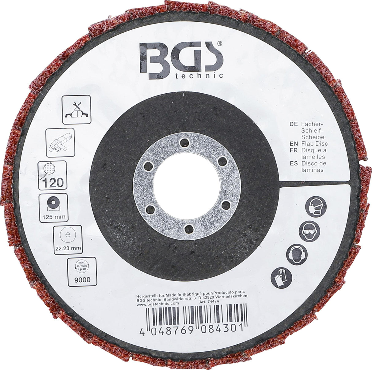 Šlifavimo diskas lapelinis | neaustinė medžiaga | Ø 125 mm | P 120 (74474)