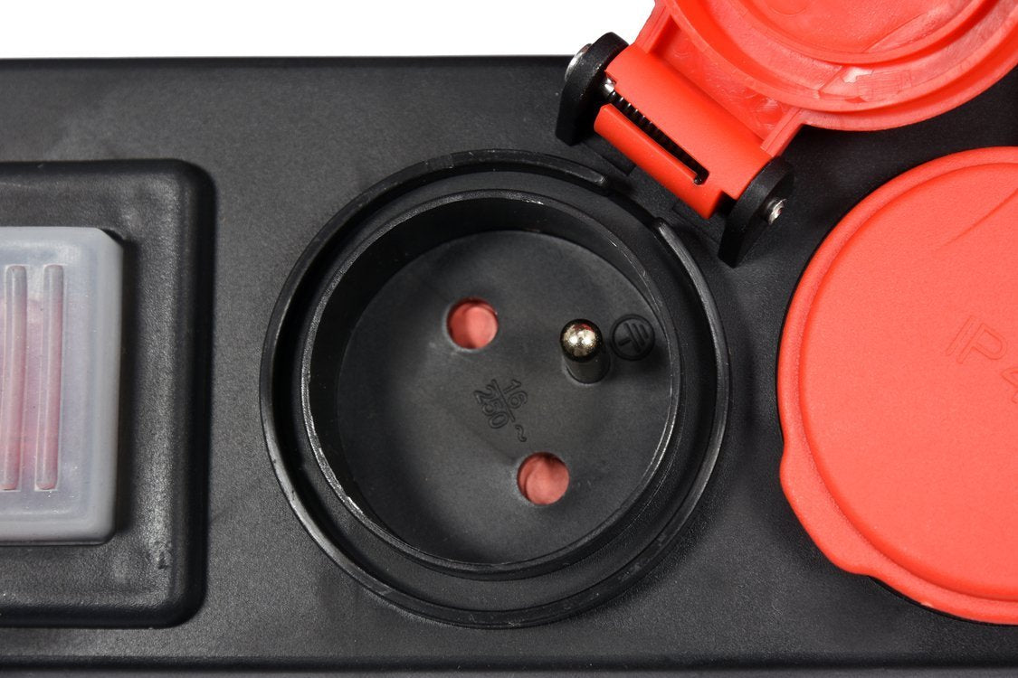 Elektrinis ilgintuvas | 5 lizdai | su jungikliu ir dangteliais 1.5 mm² | 3 m (YT-81242)