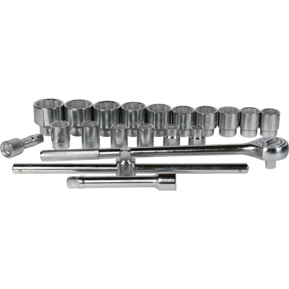 Galvučių komplektas 12 kampų | 20 mm (3/4") | 21 vnt. (ES-4228)