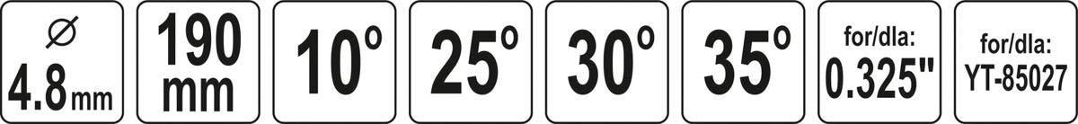 Kreipiančioji / gidas apvalioms dildelėms | 4.8 mm (YT-85049)