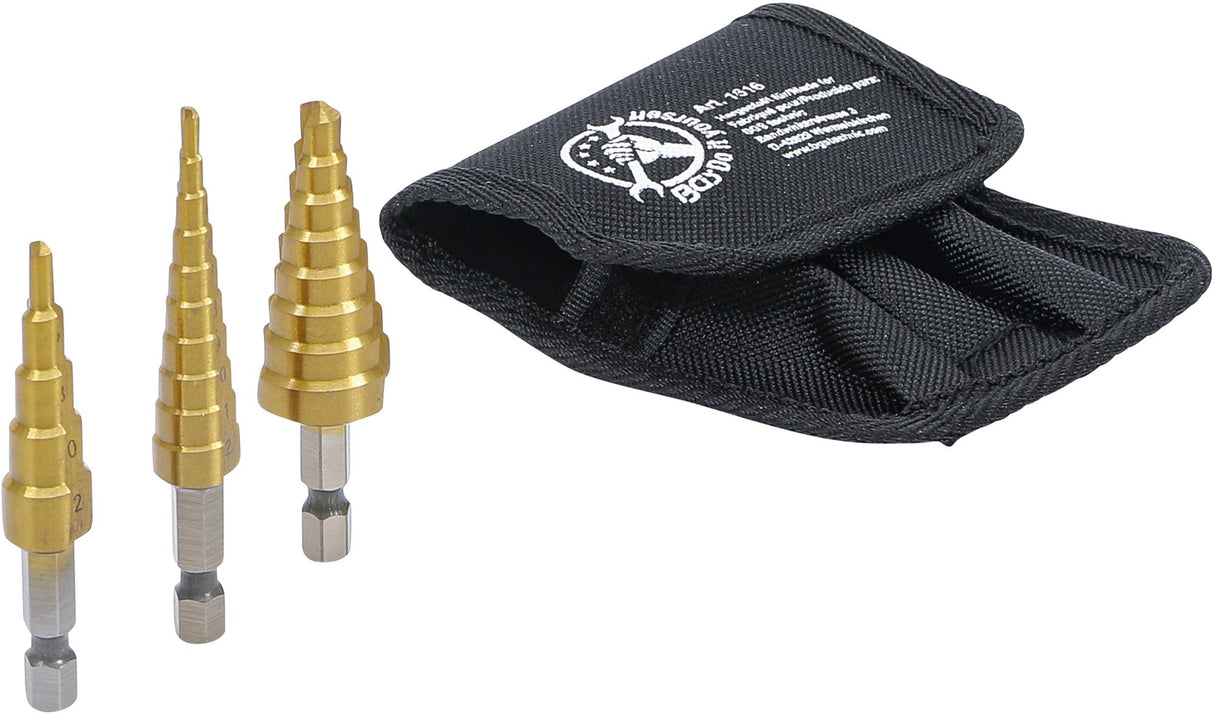 Grąžtai skylės (pa)platinimui pakopiniai | 3-20 mm | 3 vnt. (1616)