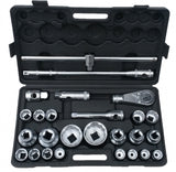 Galvučių komplektas 12 kampų | 25 mm (1") | 20 mm (3/4") | 26 vnt. (10115V)