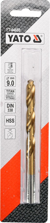 Grąžtas metalui HSS-TIN 9.0 mm (YT-44660)