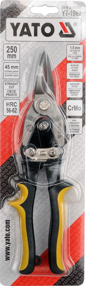 Žirklės skardai | tiesios | CrM | 250 mm (YT-1962)